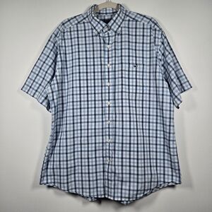 Vineyard Vines Classic Fit Tucker Shirt Blue Plaid Short Sleeve Button Down XL